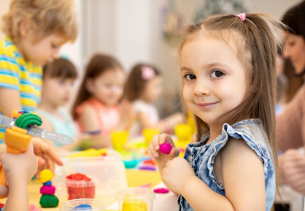 Young Girl In Preschool