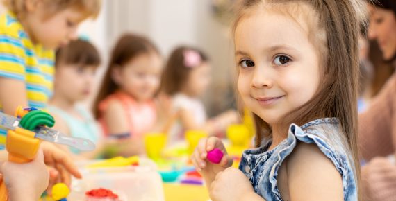 Young Girl In Preschool