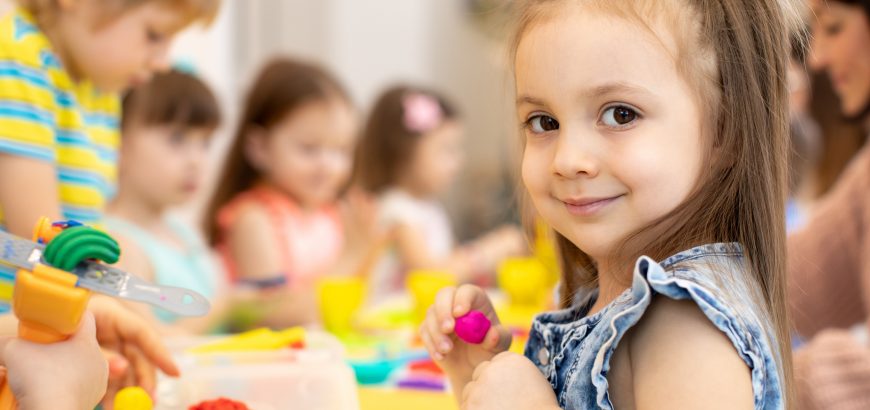 Young Girl In Preschool